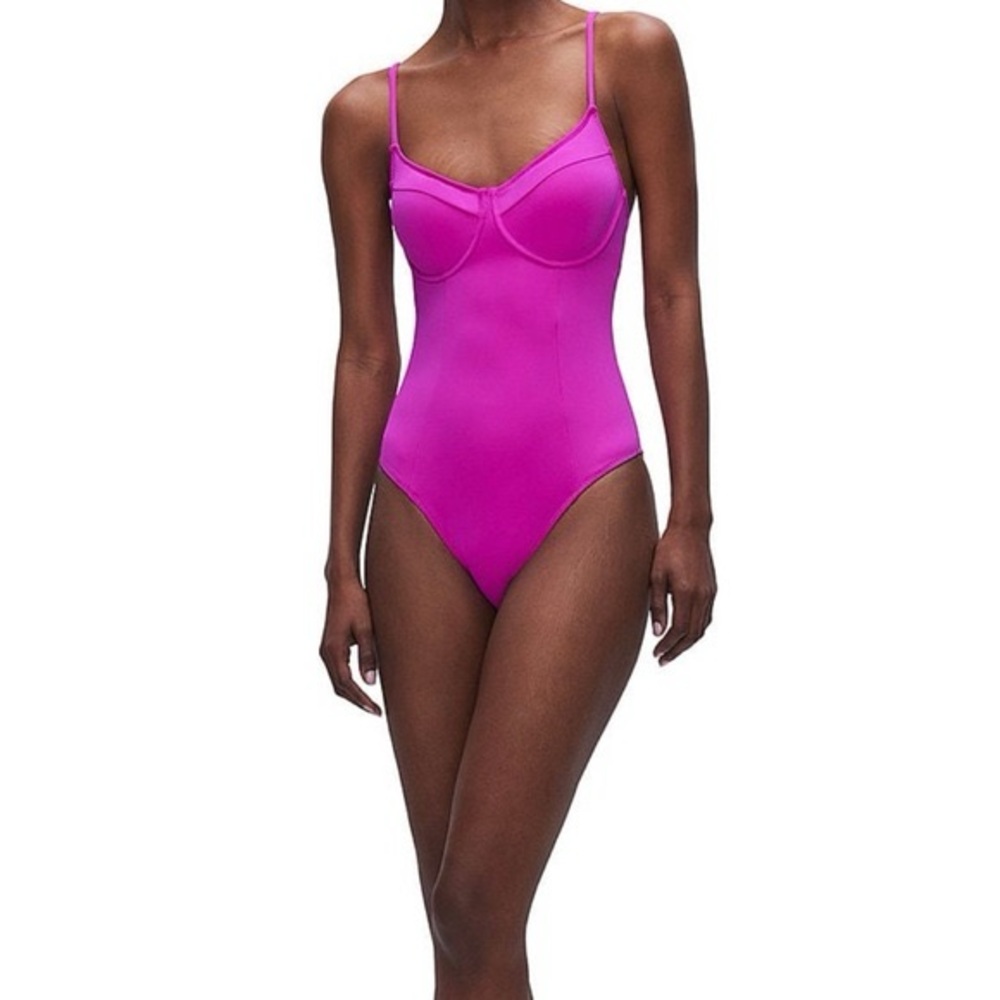 NWT GOOD AMERICAN Fuchsia Pink Swimsuit Size 2